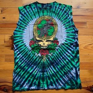 Grateful Dead Tie Dye Cut Off T Shirt